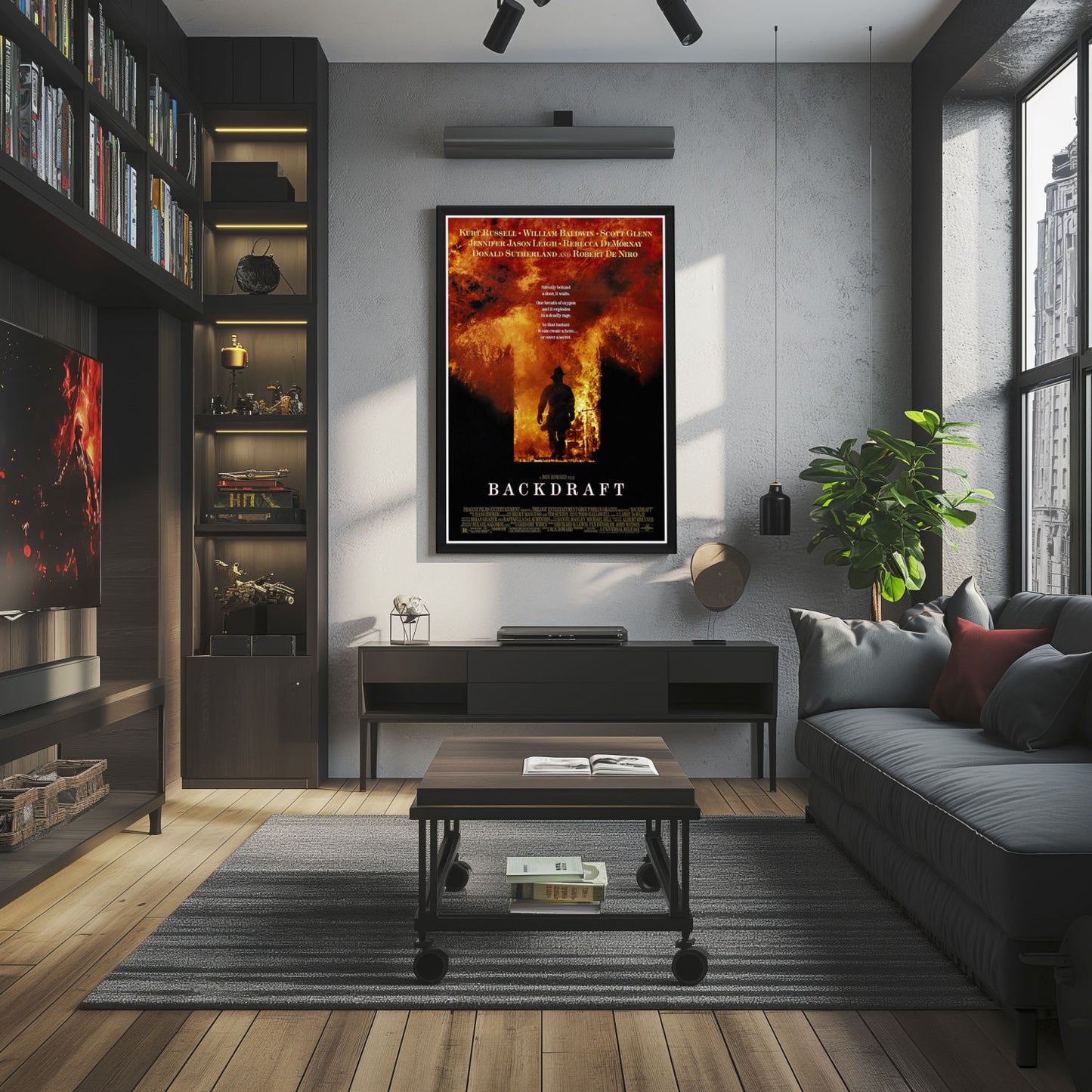 "Backdraft" (1991) Framed Movie Poster