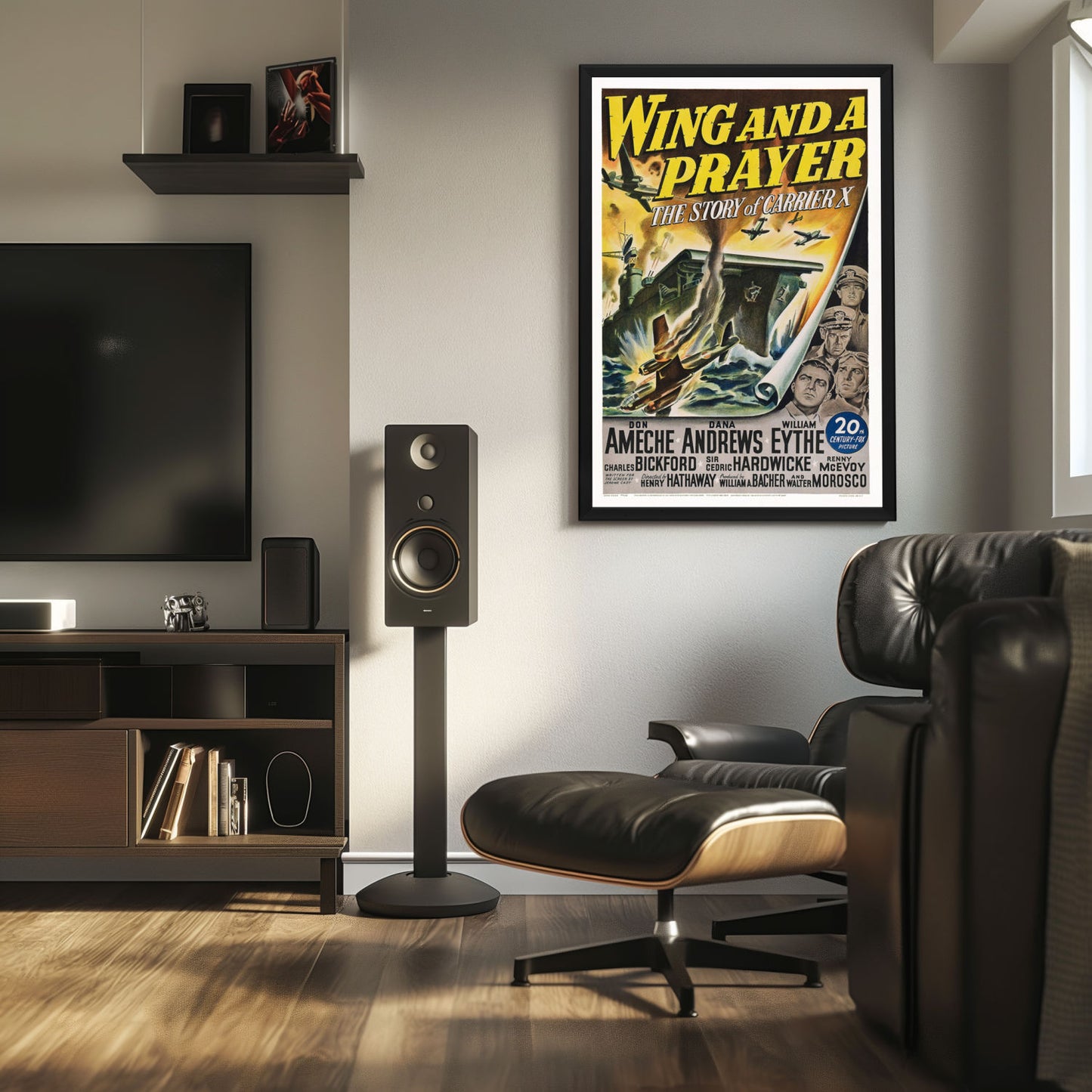 "Wing And A Prayer" (1944) Framed Movie Poster