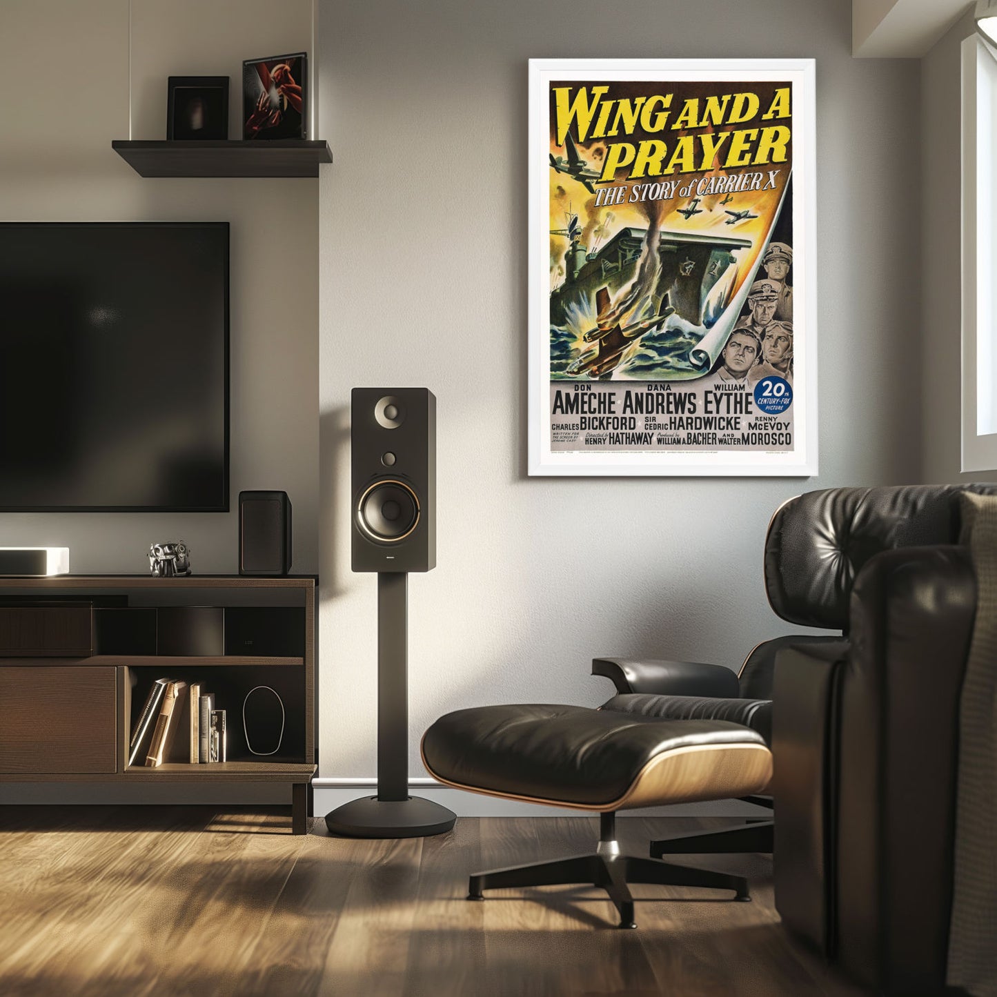 "Wing And A Prayer" (1944) Framed Movie Poster