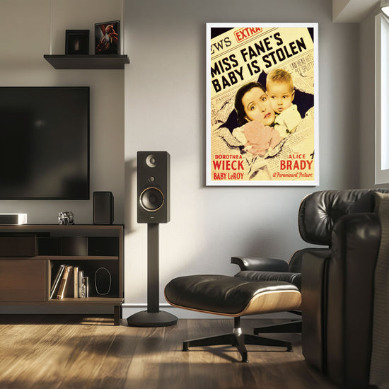 "Miss Fane's Baby Is Stolen" (1934) Framed Movie Poster