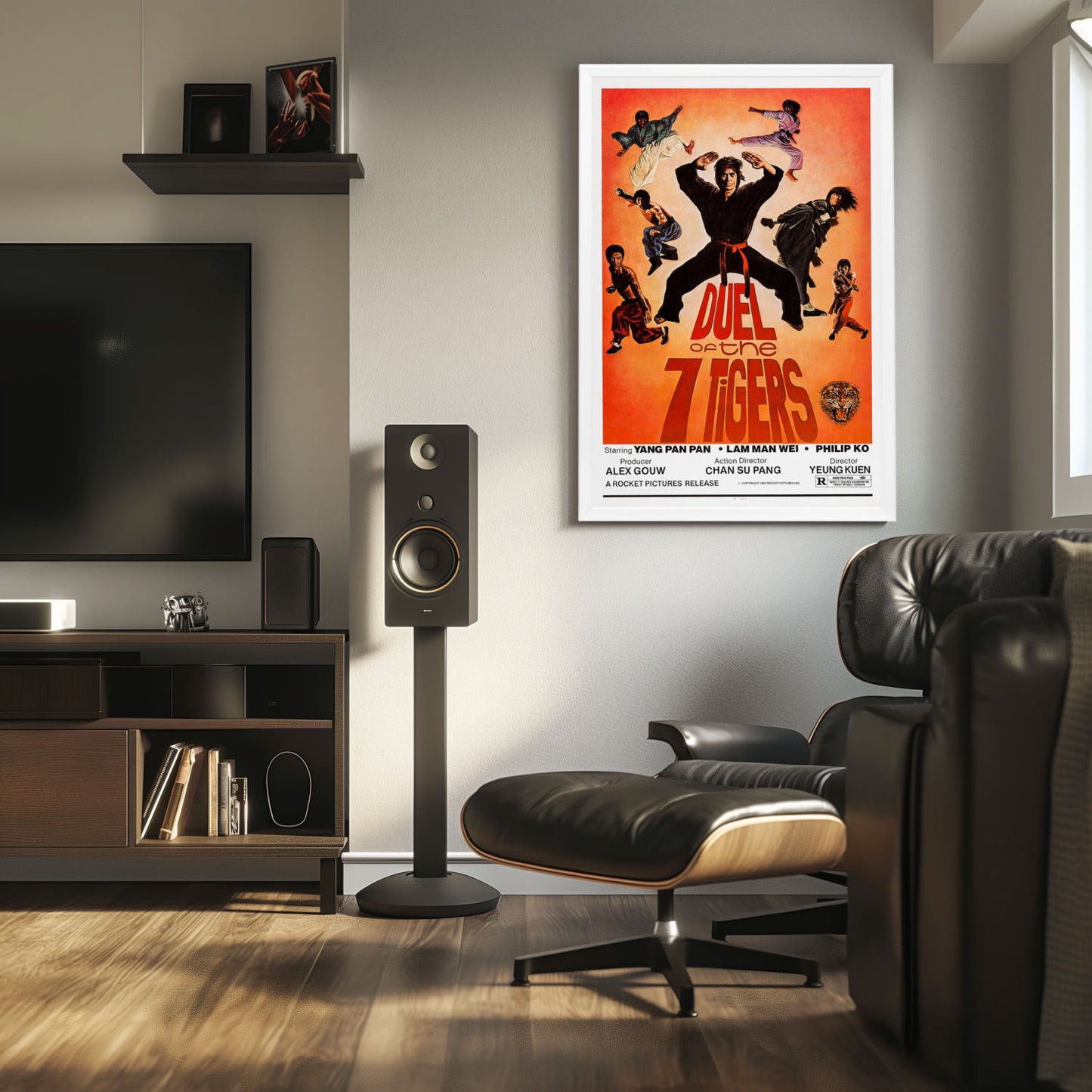 "Duel Of The 7 Tigers" (1979) Framed Movie Poster