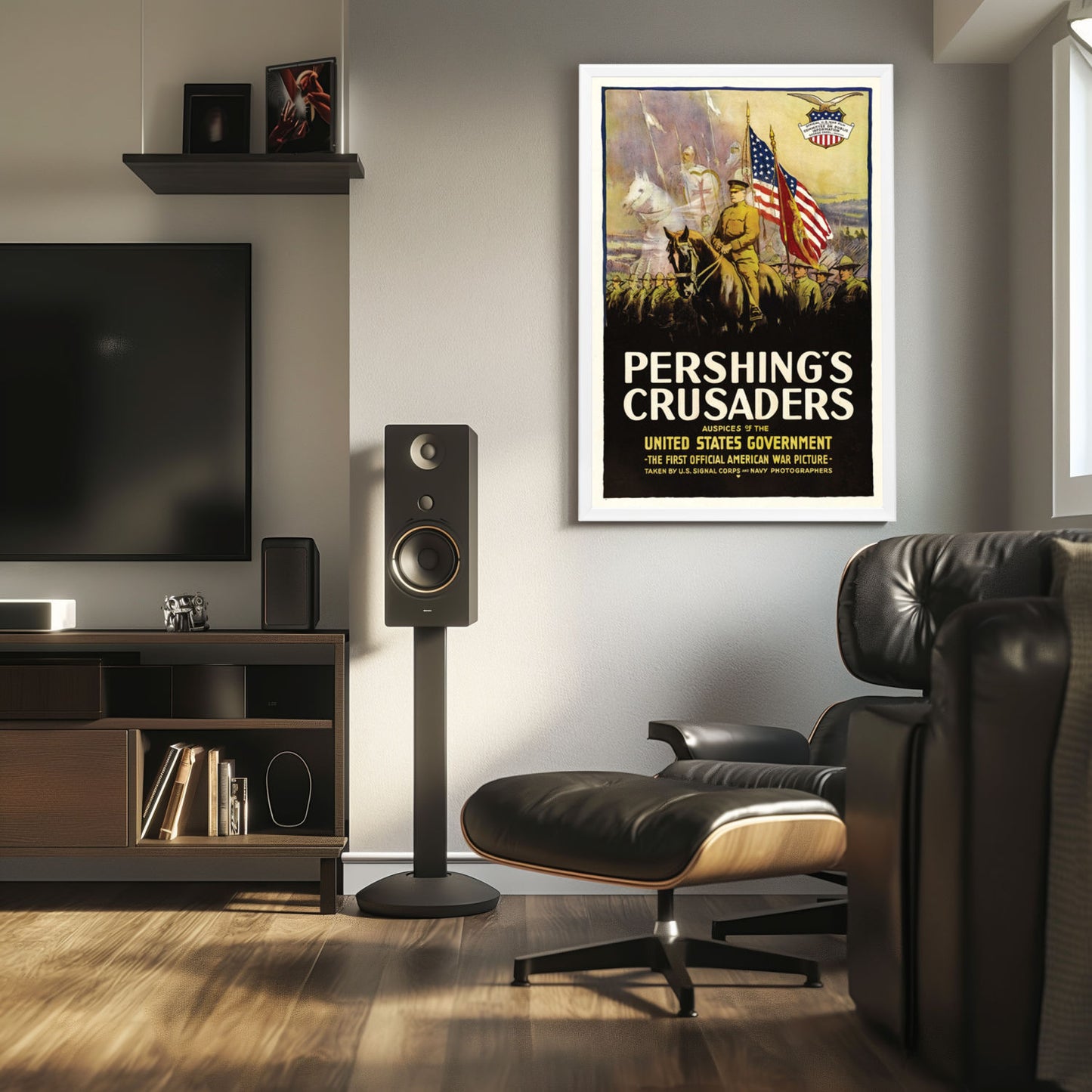 "Pershing's Crusaders" (1918) Framed Movie Poster
