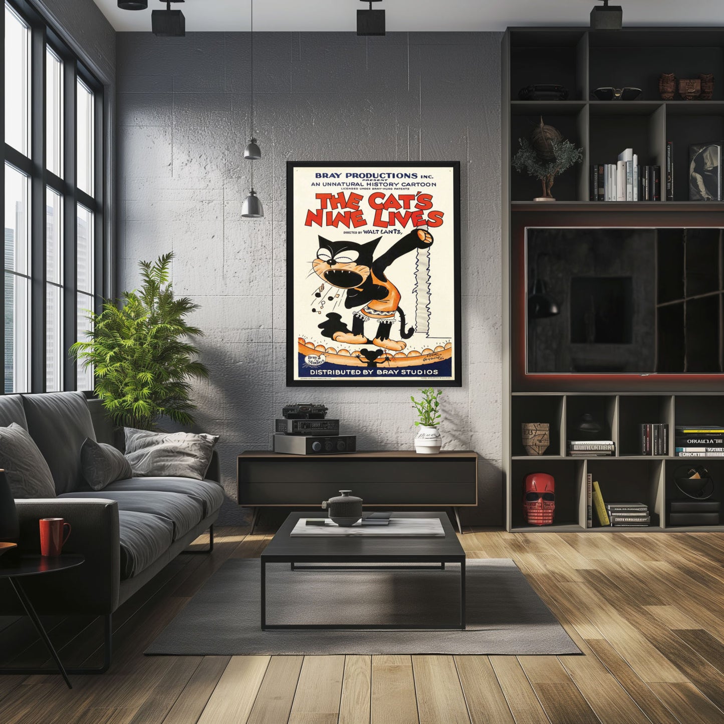 "Cat's Nine Lives" (1926) Framed Movie Poster