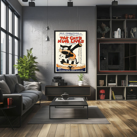 "Cat's Nine Lives" (1926) Framed Movie Poster