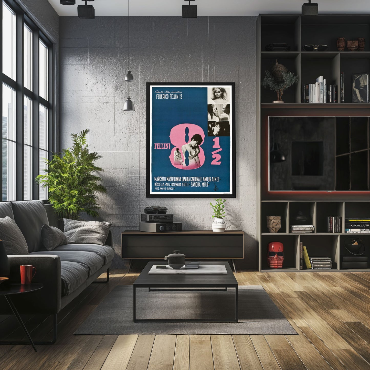 "8 1/2" (1963) Framed Movie Poster