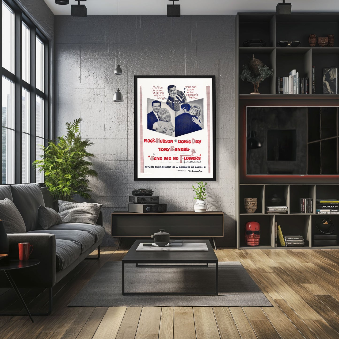 "Send Me No Flowers" (1964) Framed Movie Poster
