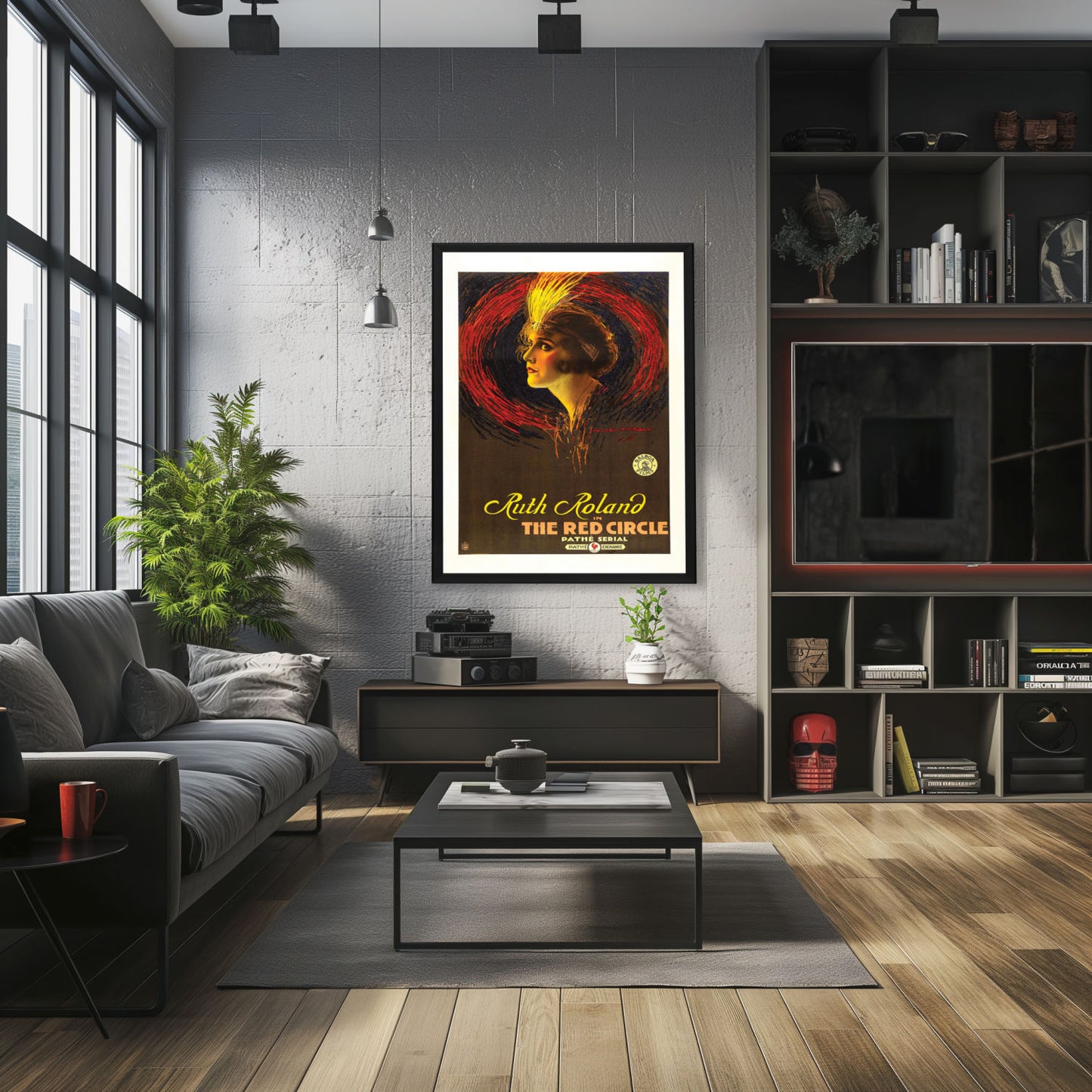 "Red Circle" (1915) Framed Movie Poster