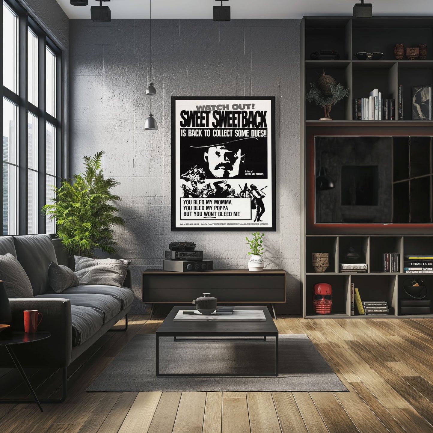 "Sweet Sweetback's Baadasssss Song" (1971) Framed Movie Poster