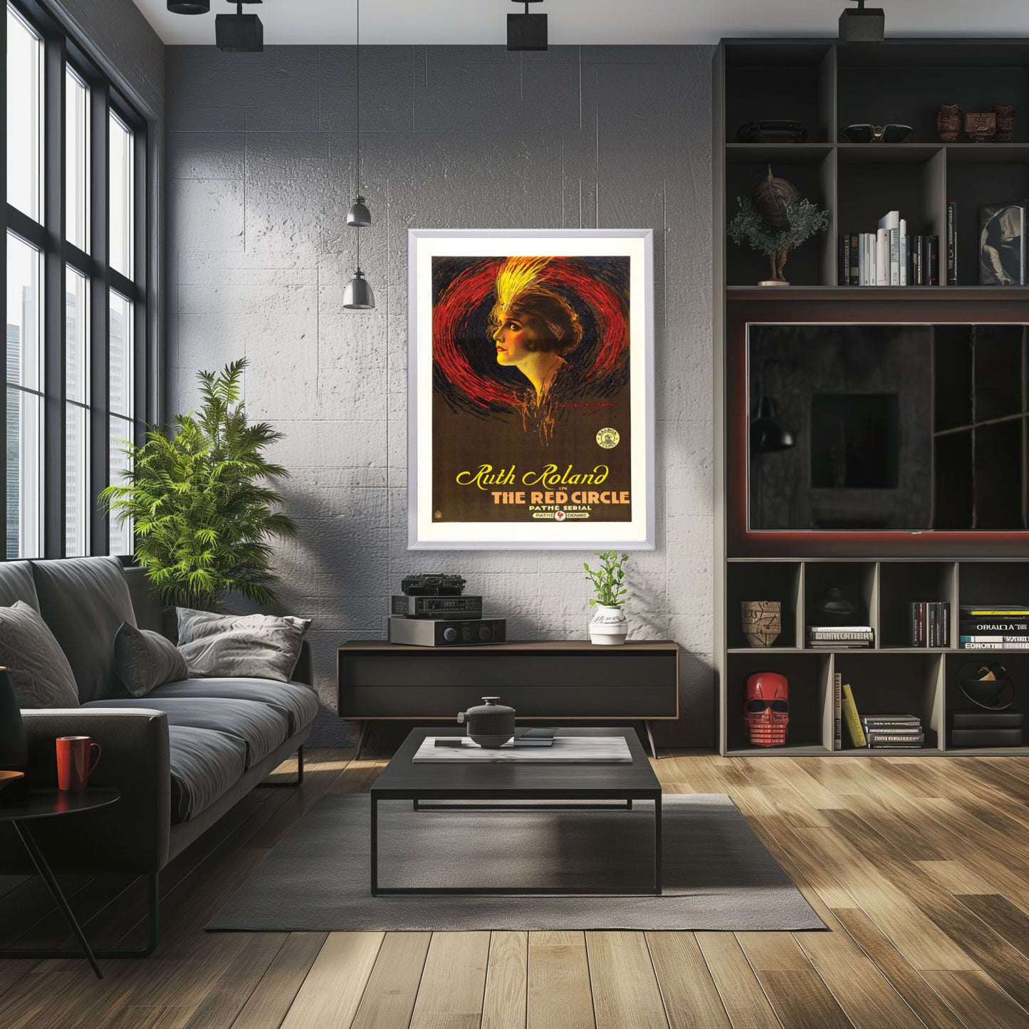 "Red Circle" (1915) Framed Movie Poster