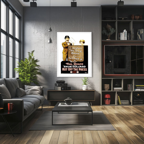 "Hot Off The Press" (1922) Framed Movie Poster