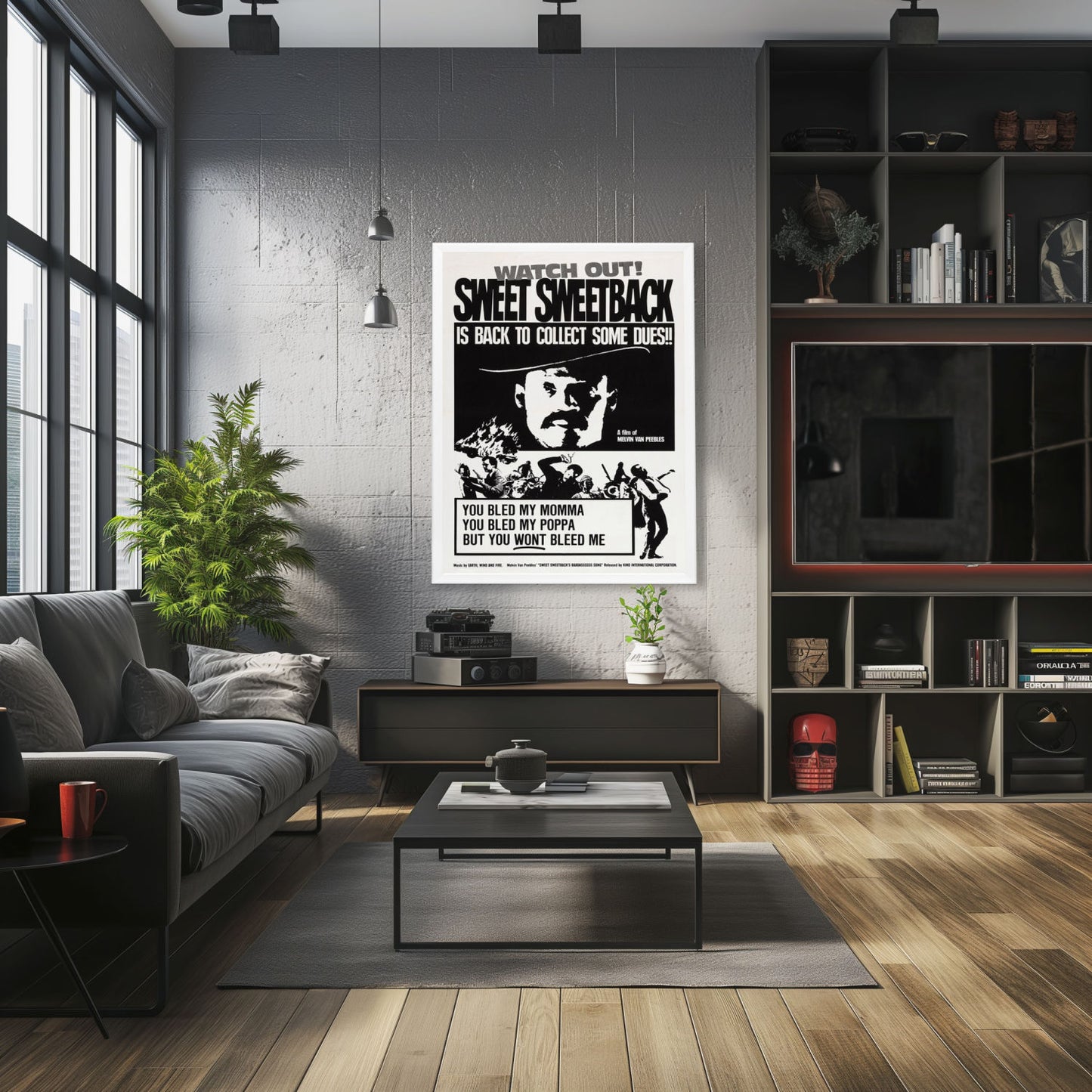 "Sweet Sweetback's Baadasssss Song" (1971) Framed Movie Poster