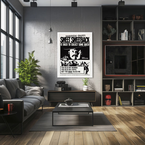 "Sweet Sweetback's Baadasssss Song" (1971) Framed Movie Poster