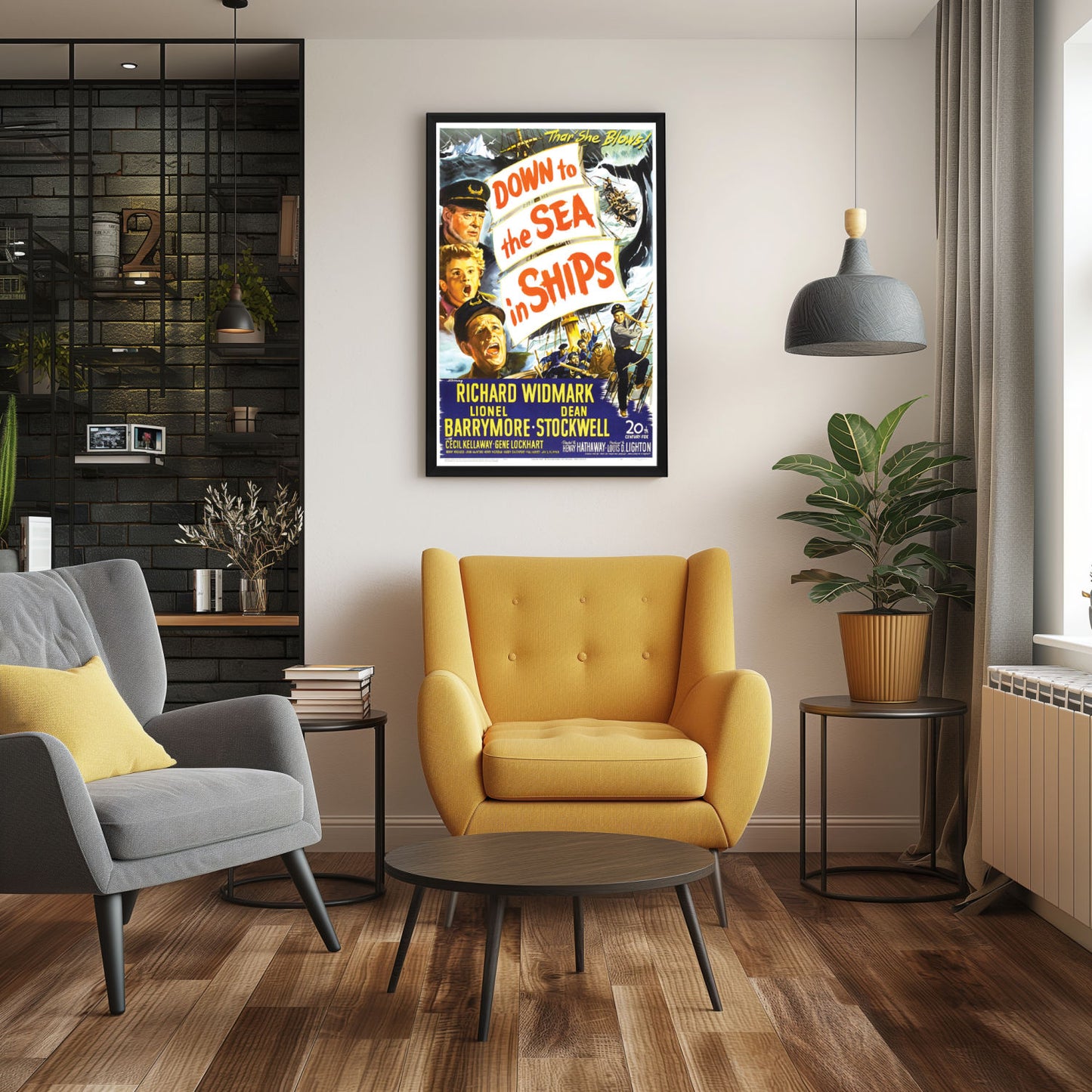 "Down To The Sea In Ships" (1949) Framed Movie Poster