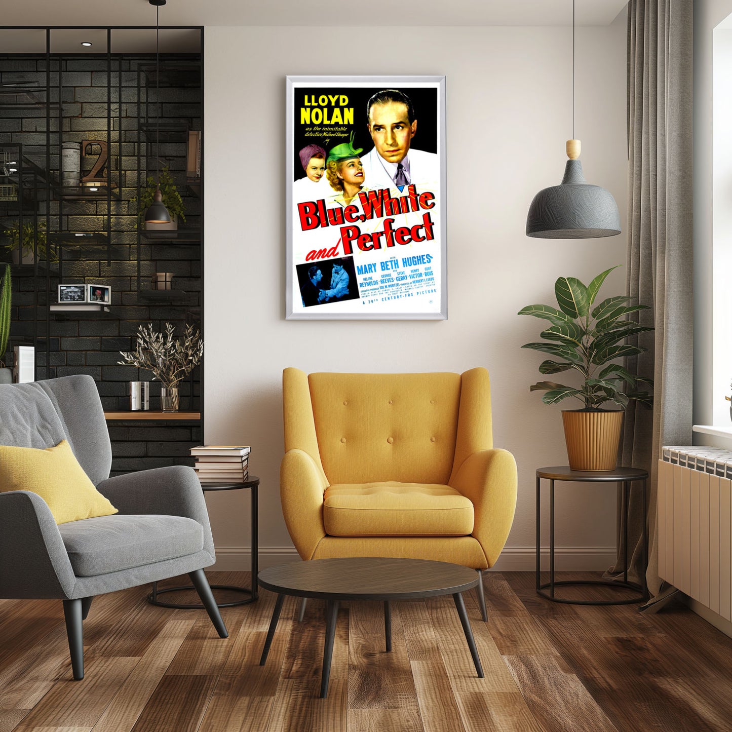 "Blue, White And Perfect" (1942) Framed Movie Poster