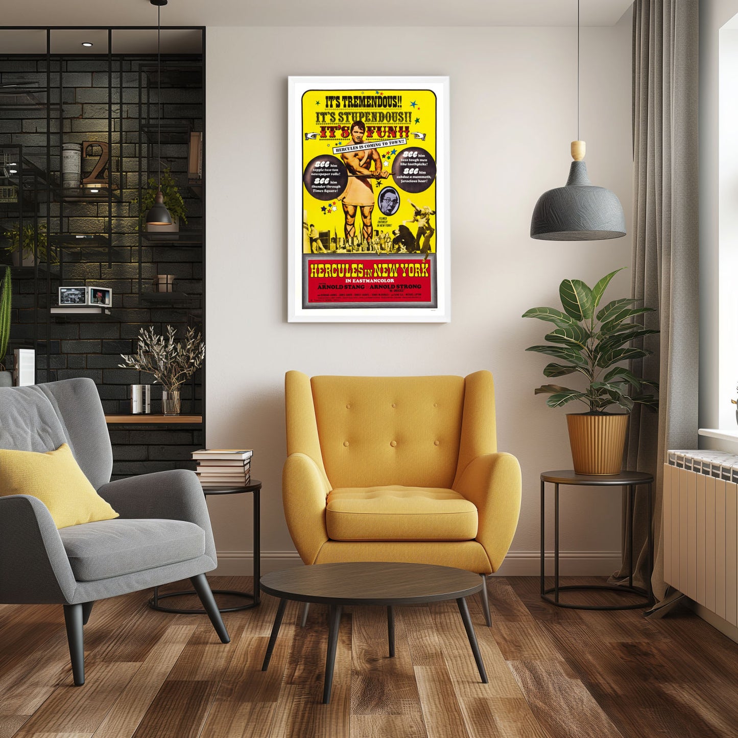 "Hercules In New York" (1970) Framed Movie Poster