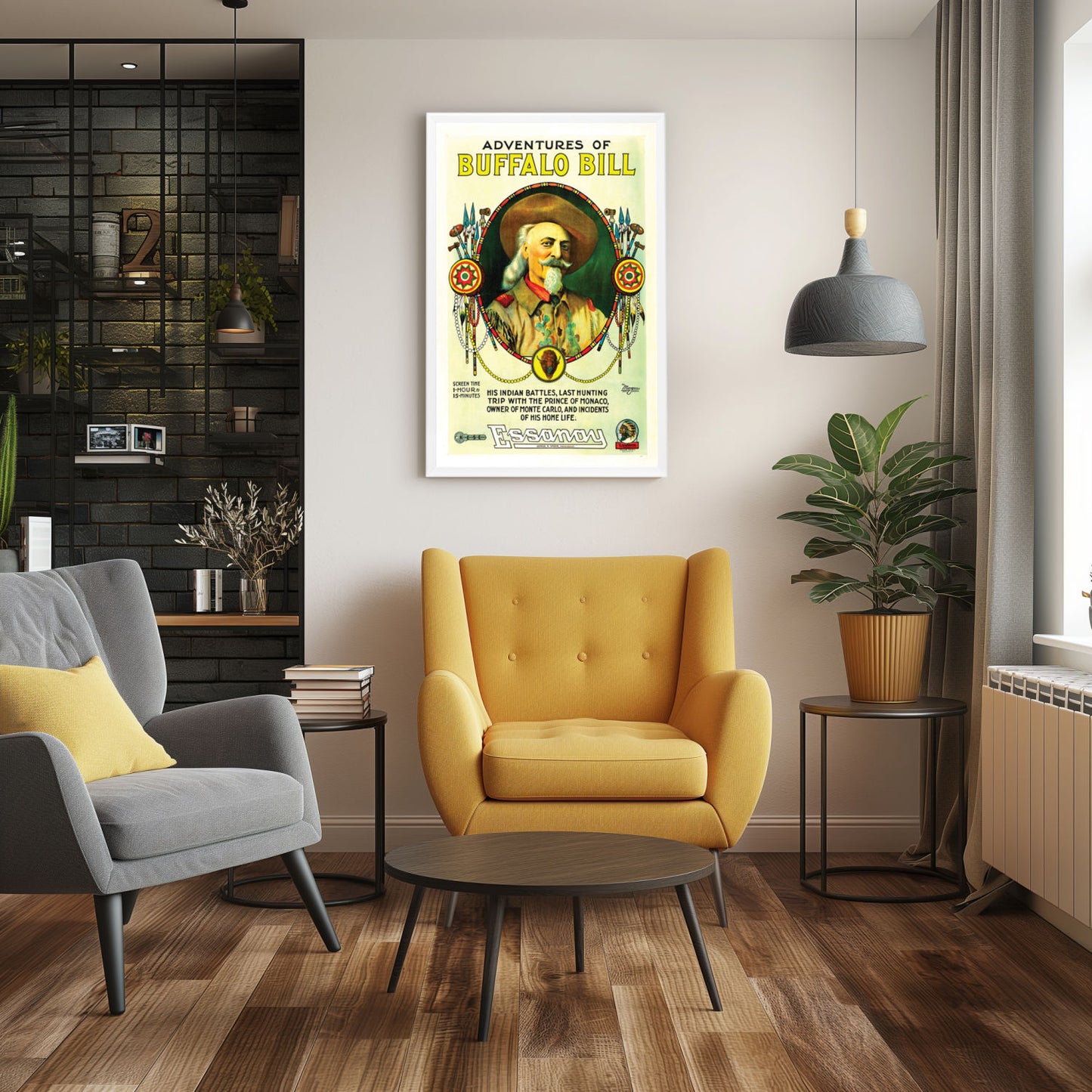 "Adventures Of Buffalo Bill" (1917) Framed Movie Poster