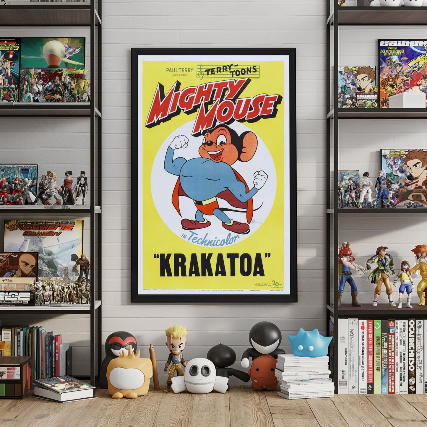 "Mighty Mouse In Krakatoa" (1945) Framed Movie Poster