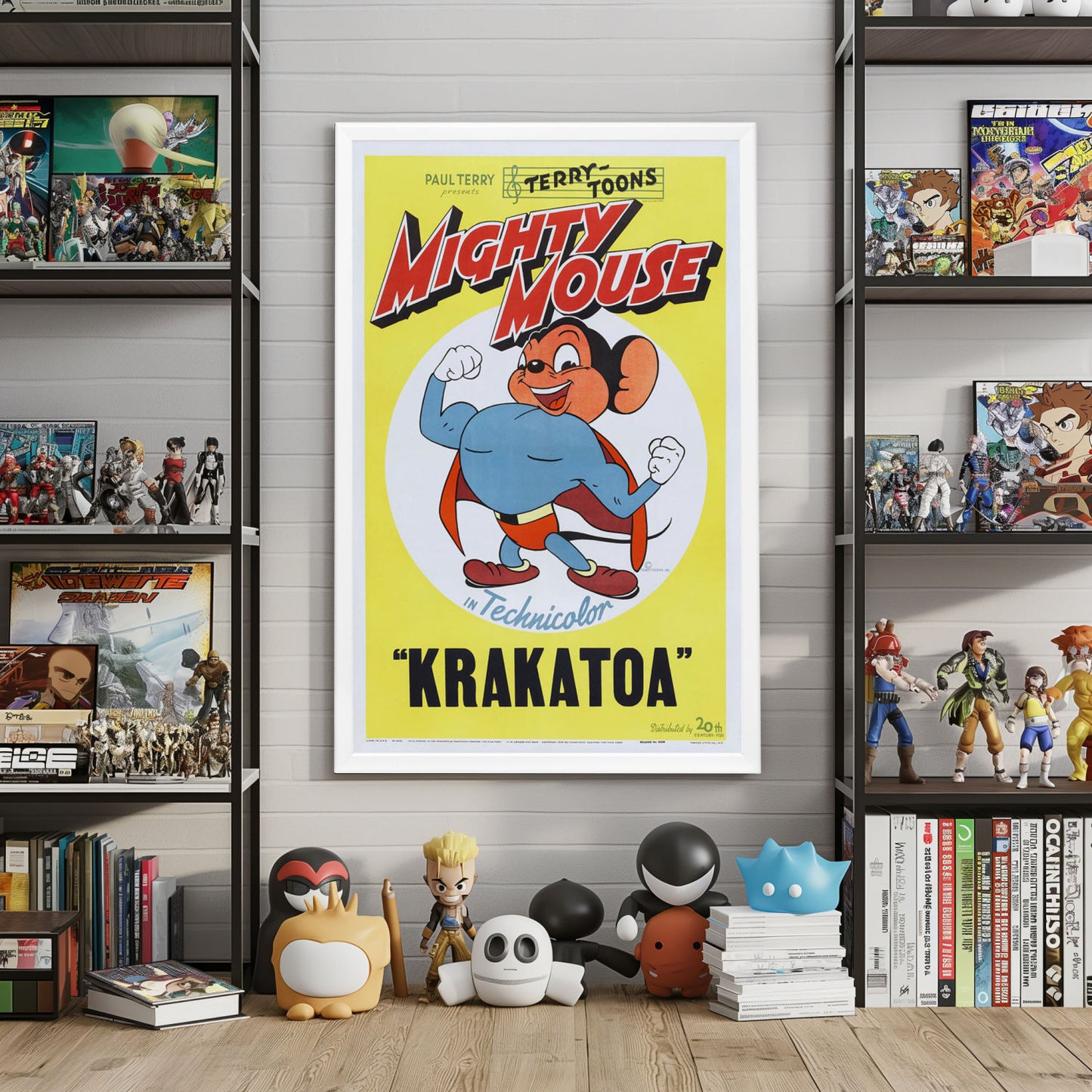 "Mighty Mouse In Krakatoa" (1945) Framed Movie Poster