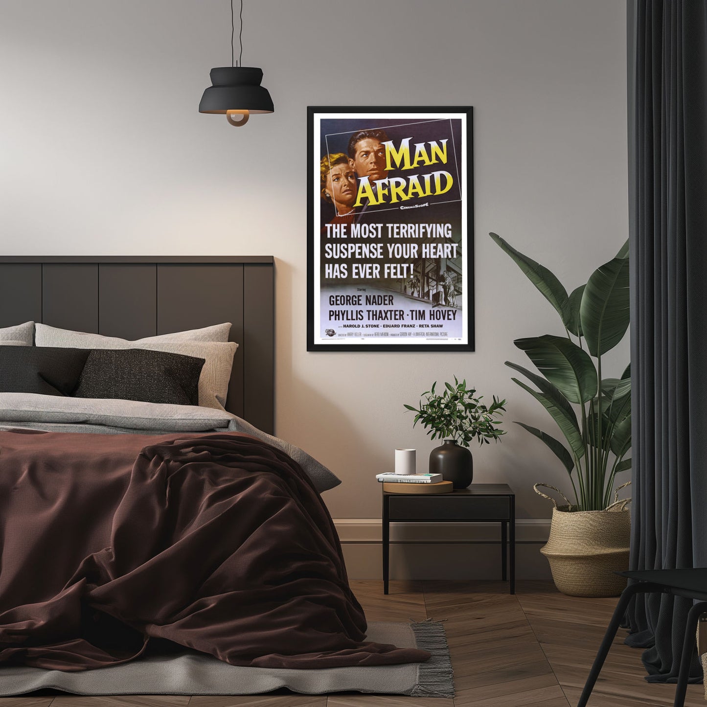 "Man Afraid" (1957) Framed Movie Poster