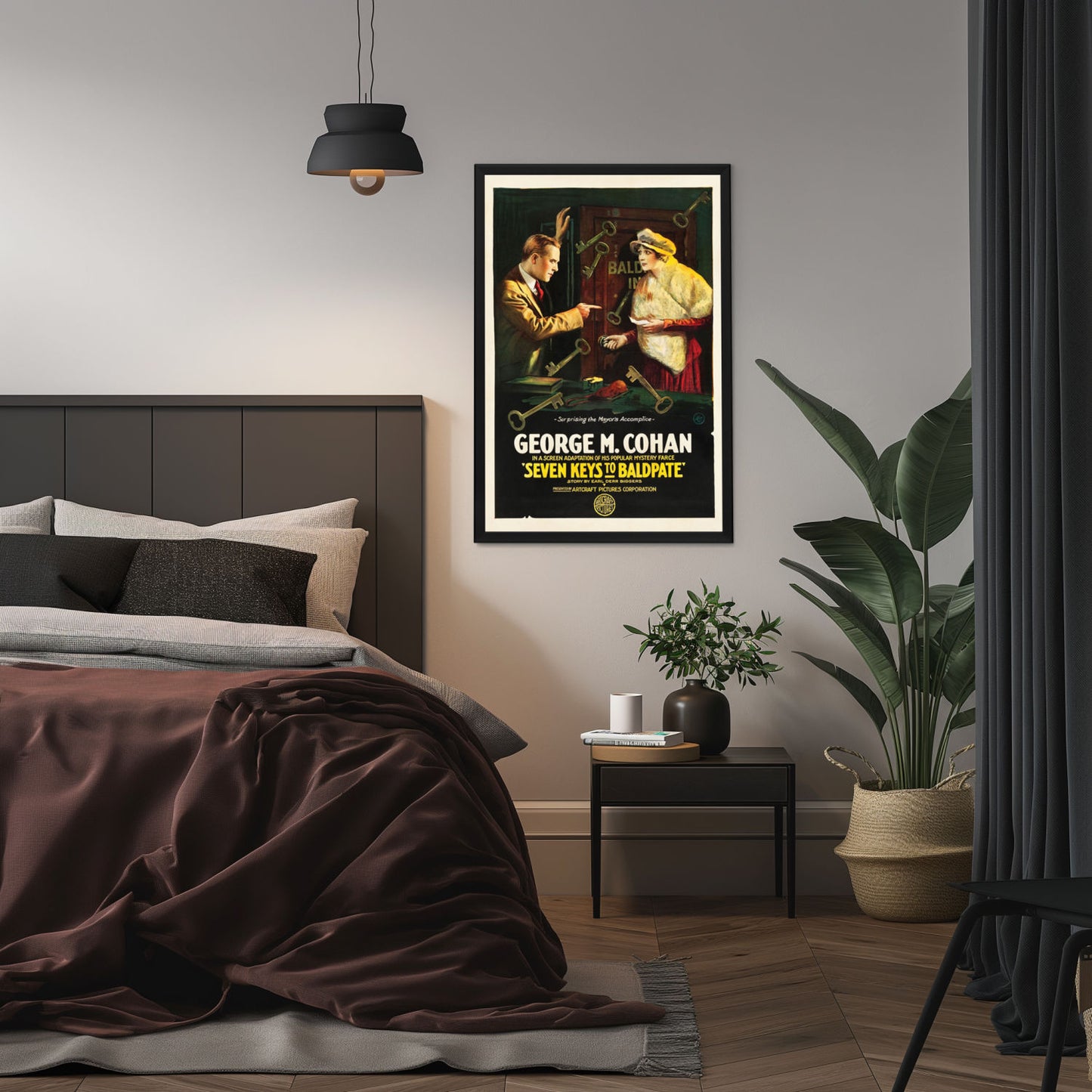 "Seven Keys To Baldpate" (1917) Framed Movie Poster