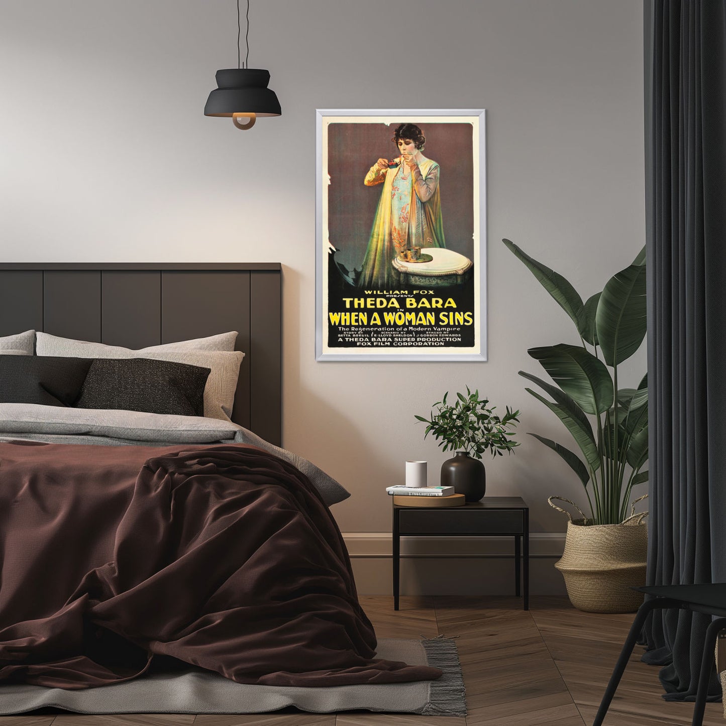 "When A Woman Sins" (1918) Framed Movie Poster