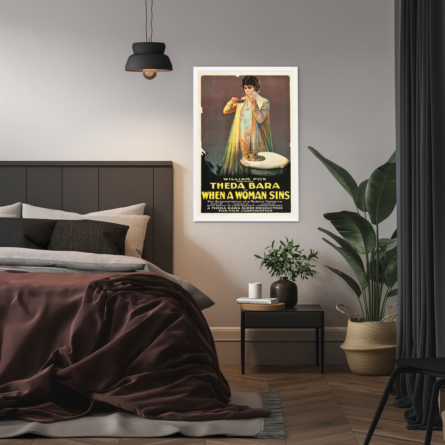 "When A Woman Sins" (1918) Framed Movie Poster