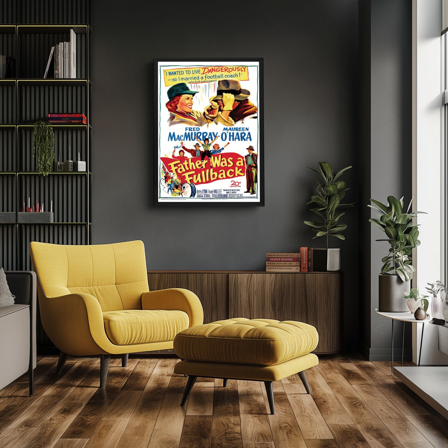 "Father Was A Fullback" (1949) Framed Movie Poster