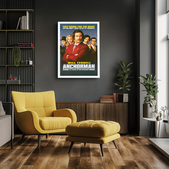 "Anchorman: The Legend Of Ron Burgundy" (2004) Framed Movie Poster