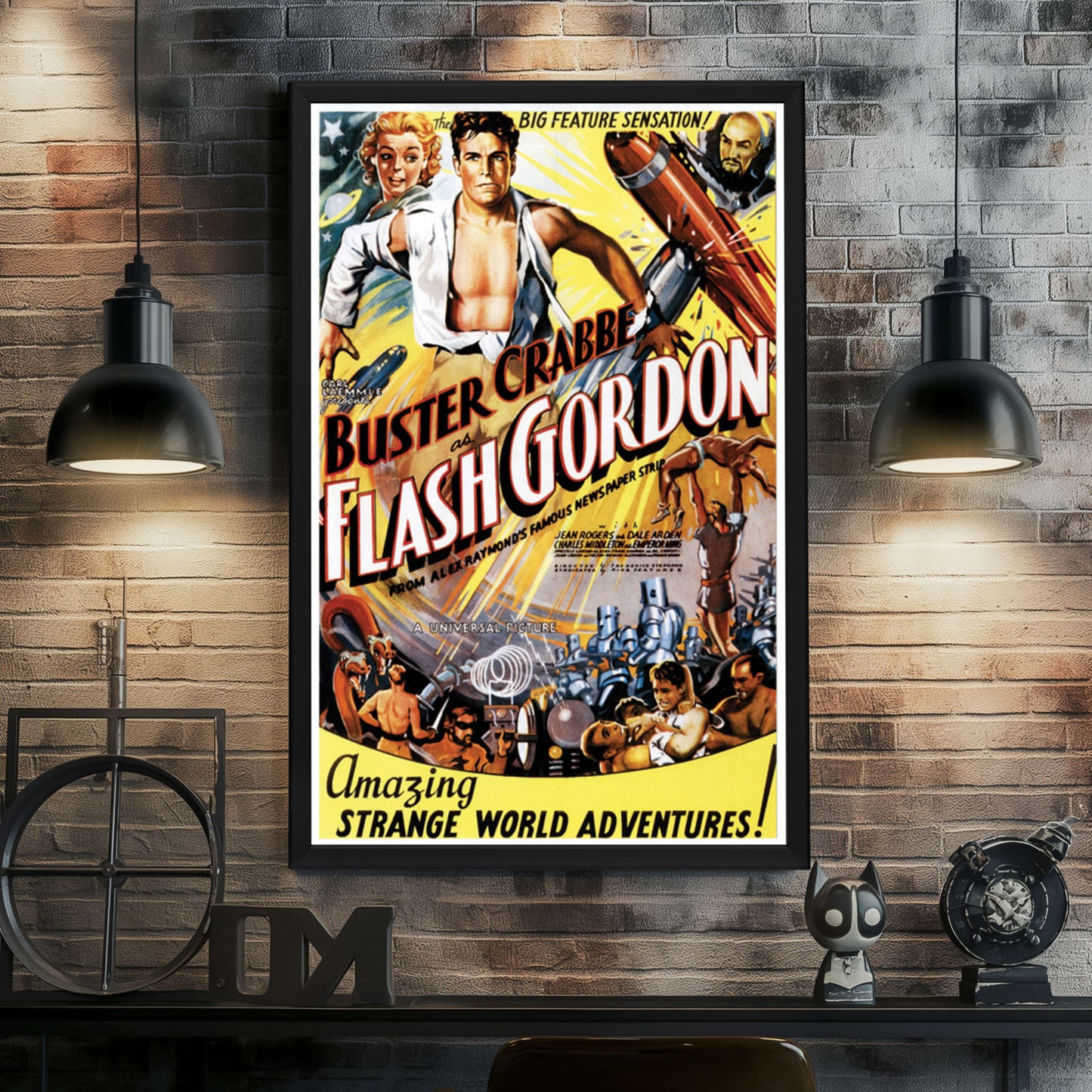 "Flash Gordon" (1936) Framed Movie Poster