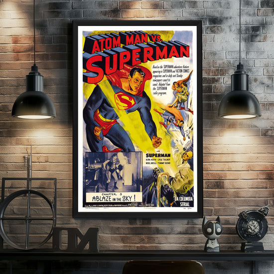 "Atom Man Vs. Superman" (1950) Framed Movie Poster
