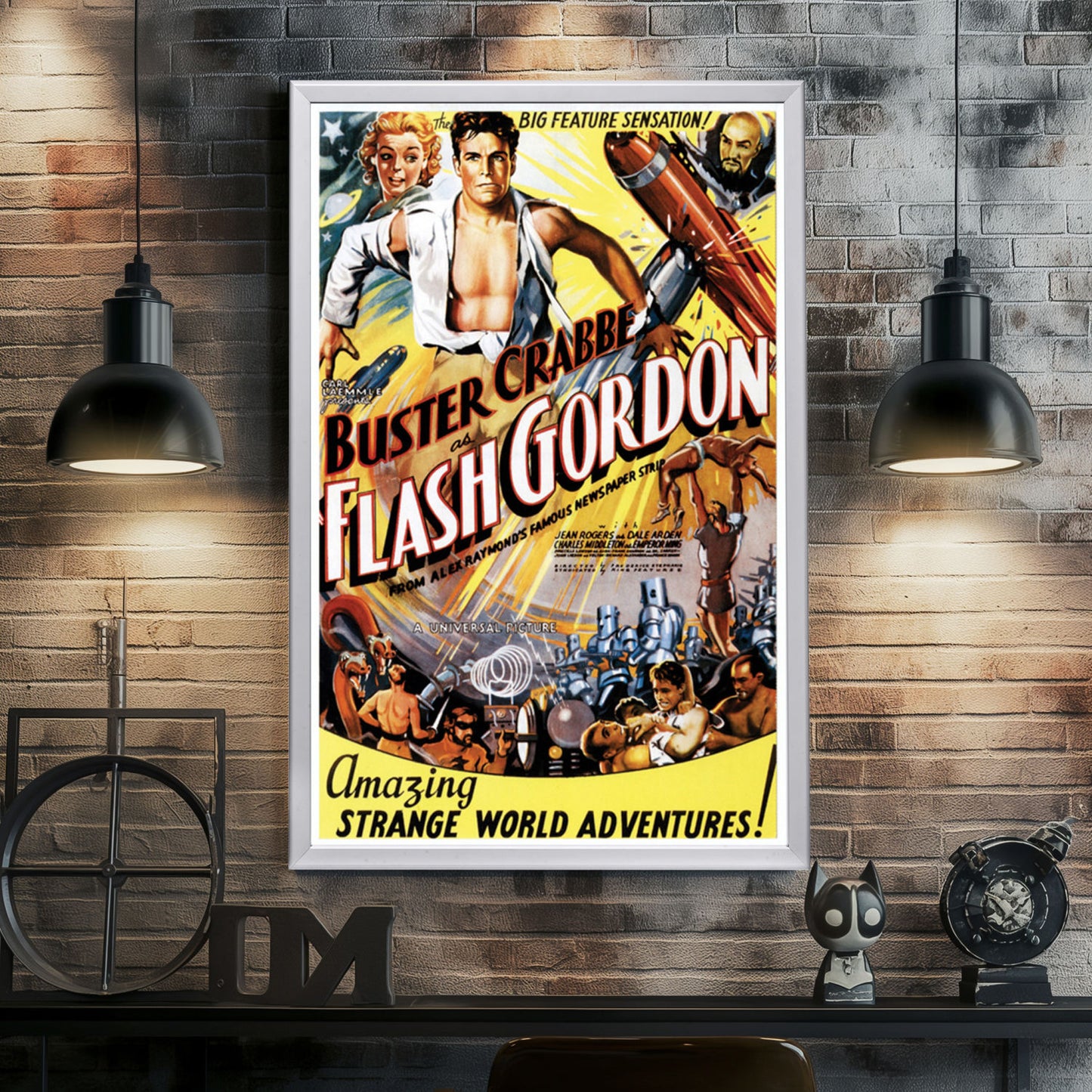 "Flash Gordon" (1936) Framed Movie Poster