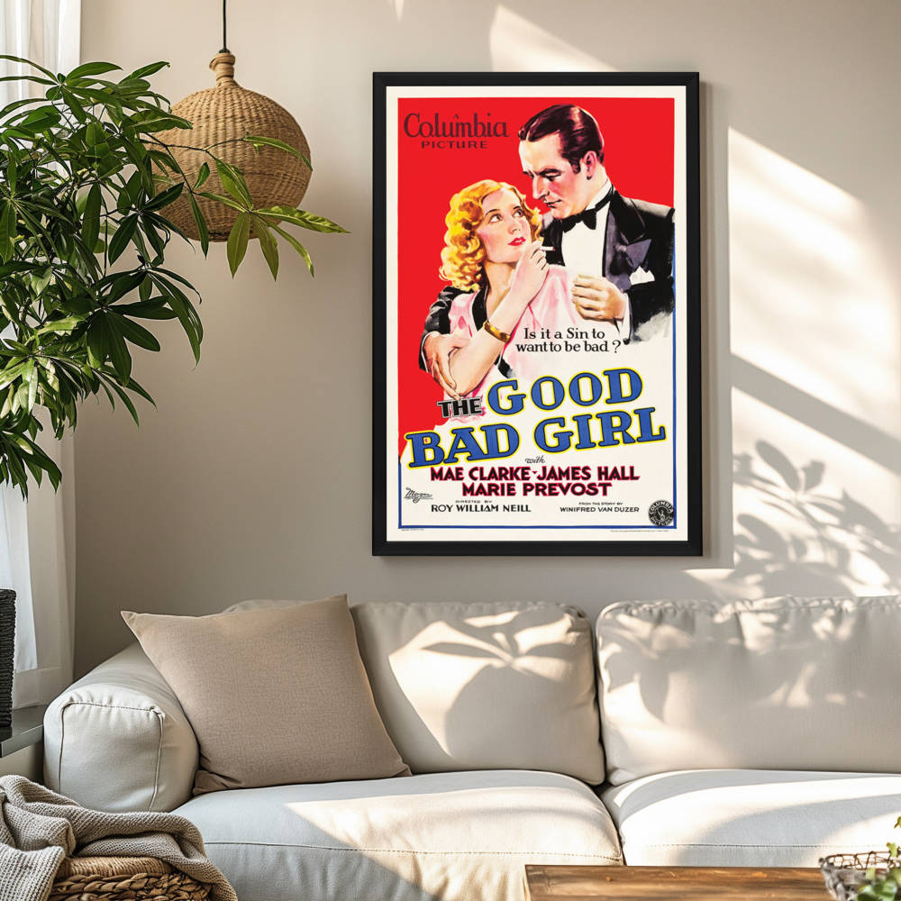 "Good Bad Girl" (1931) Framed Movie Poster