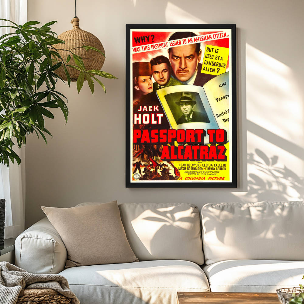 "Passport To Alcatraz" (1940) Framed Movie Poster