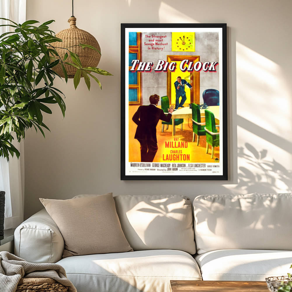 "Big Clock" (1948) Framed Movie Poster