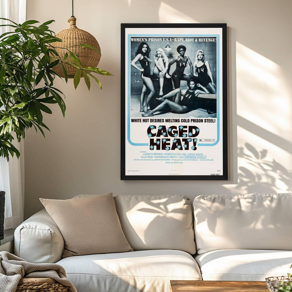 "Caged Heat" (1974) Framed Movie Poster