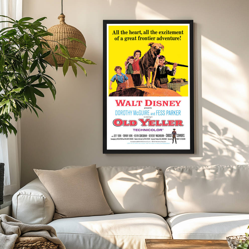 "Old Yeller" (1957) Framed Movie Poster
