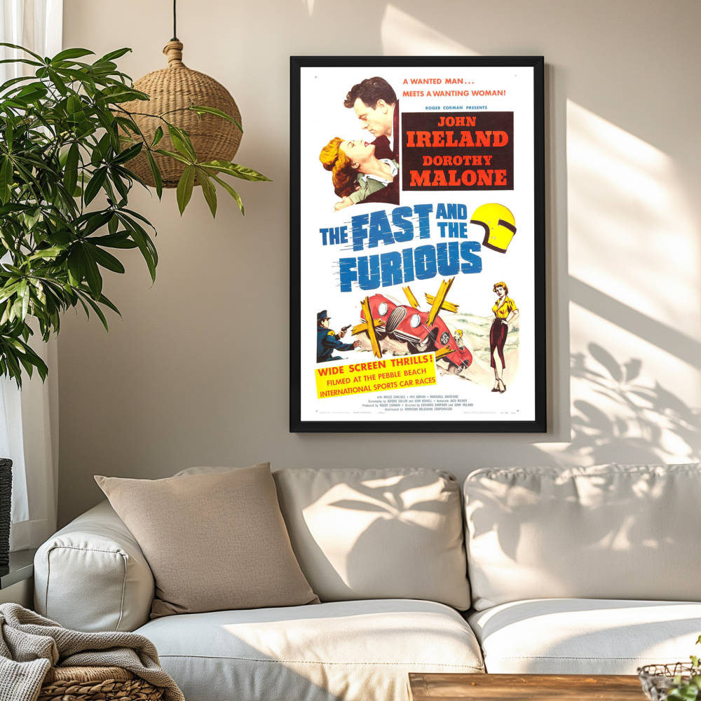 "Fast And The Furious" (1955) Framed Movie Poster