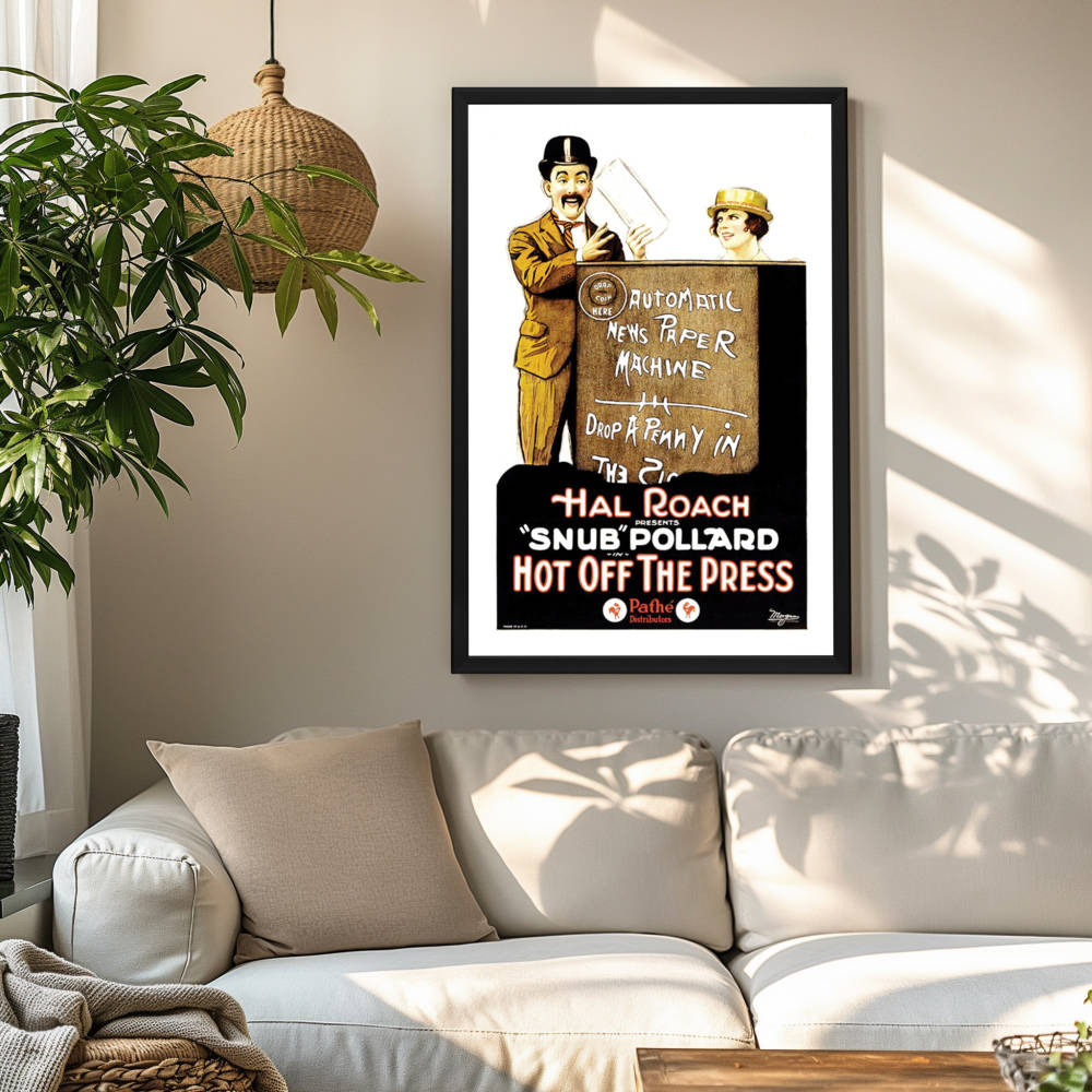 "Hot Off The Press" (1922) Framed Movie Poster