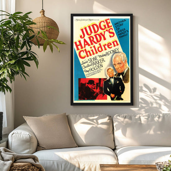 "Judge Hardy's children" (1938) Framed Movie Poster