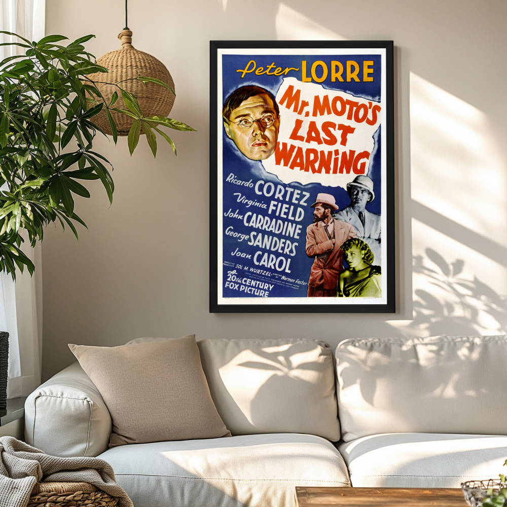 "Mr. Moto's Last Warning" (1939) Framed Movie Poster