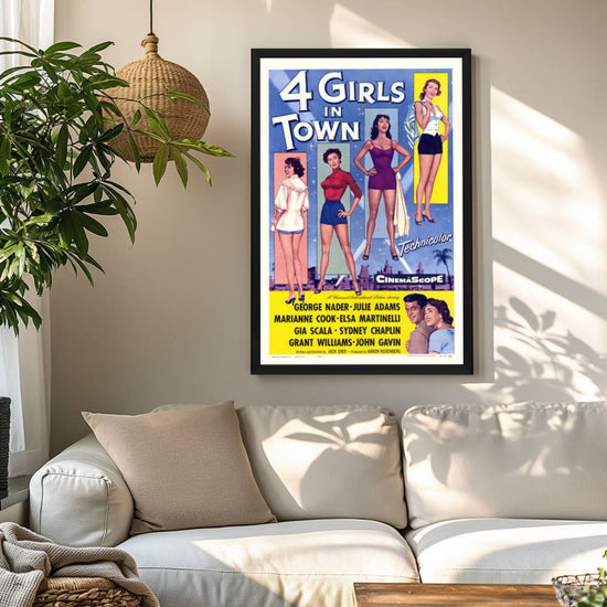 "Four Girls in Town" (1957) Framed Movie Poster