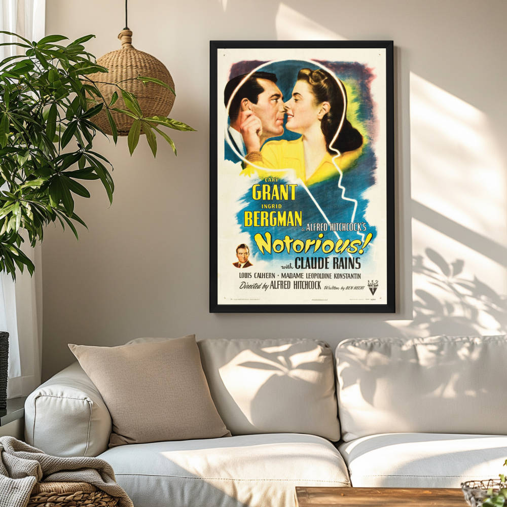 "Notorious" (1946) Framed Movie Poster