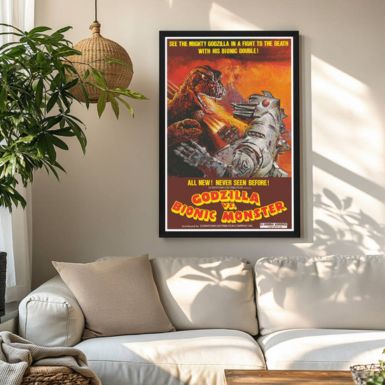 "Godzilla vs. the Bionic Monster" (1974) Framed Movie Poster