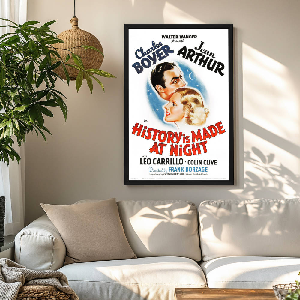 "History Is Made At Night" (1937) Framed Movie Poster