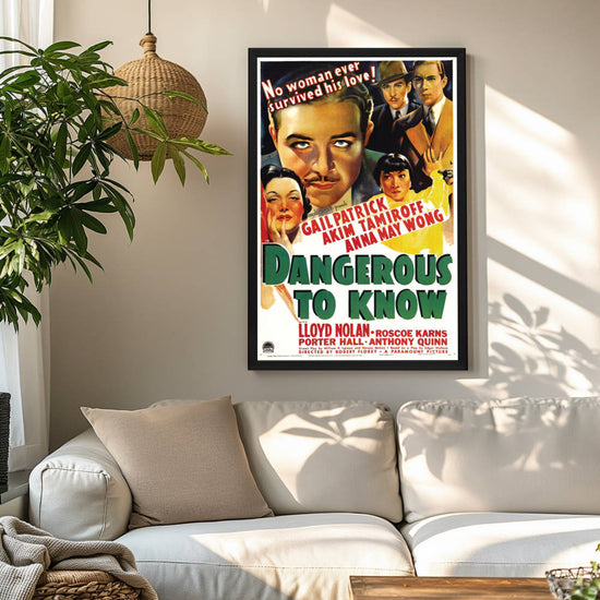 "Dangerous To Know" (1938) Framed Movie Poster