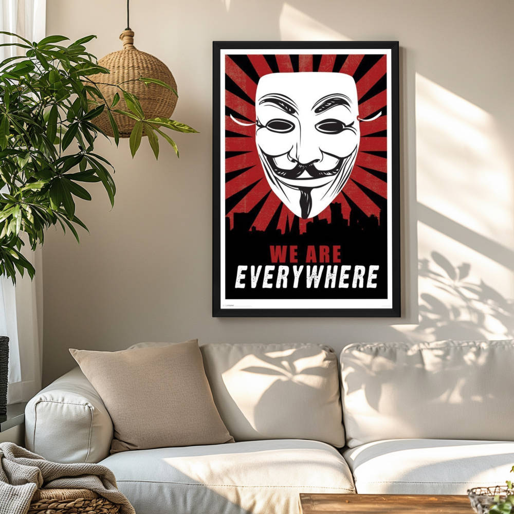 "V For Vendetta" (2006) Framed Movie Poster