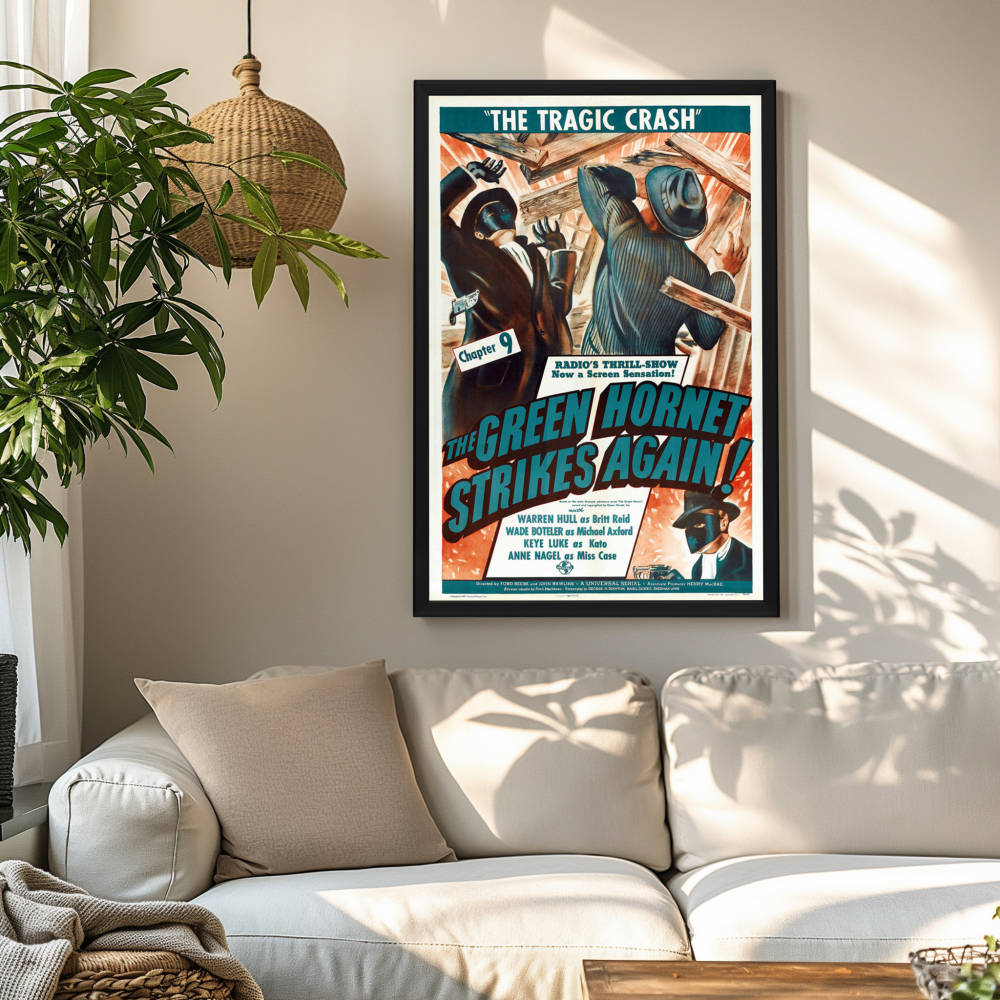 "Green Hornet Strikes Again!" (1941) Framed Movie Poster