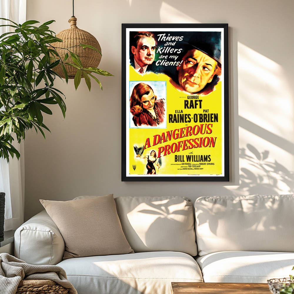 "Dangerous Profession" (1949) Framed Movie Poster