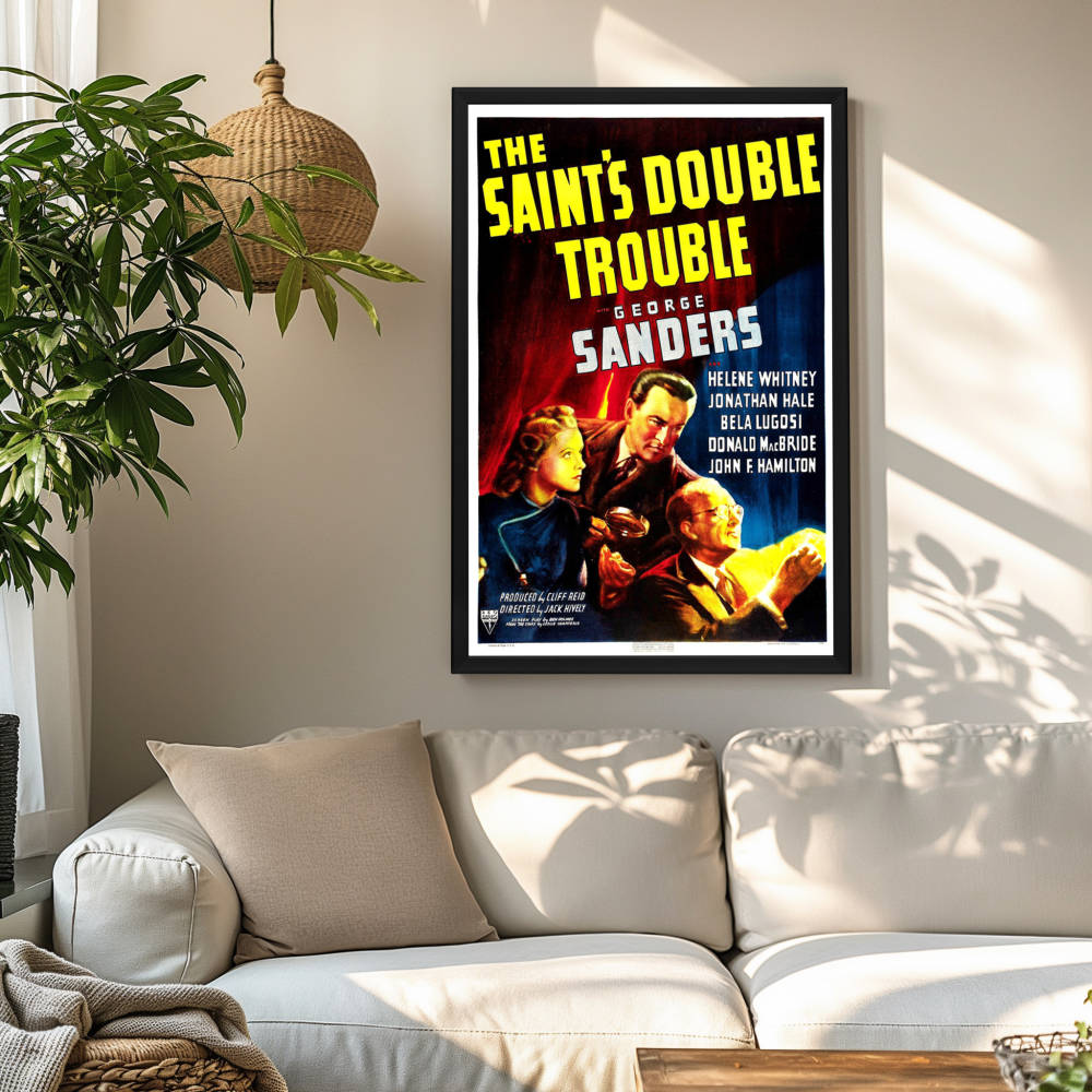 "Saint's Double Trouble" (1940) Framed Movie Poster