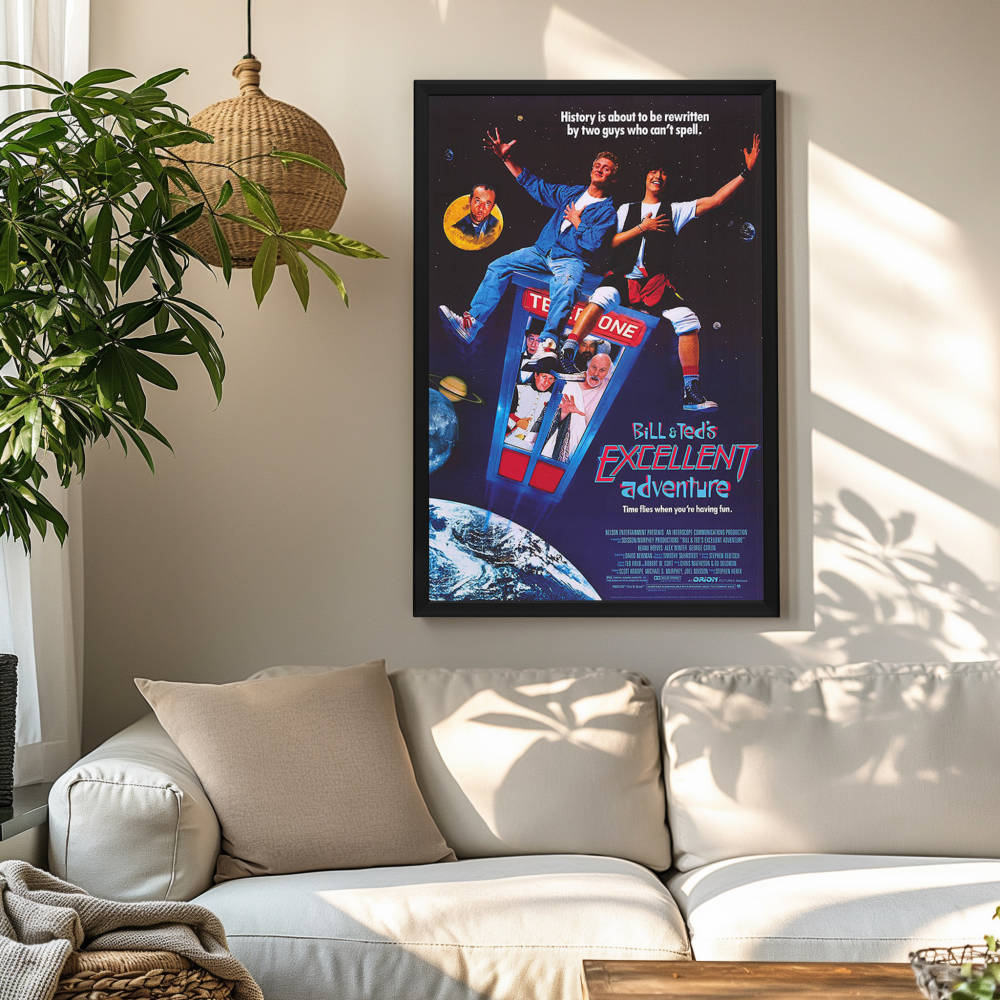 "Bill and Ted's Excellent Adventure" (1989) Framed Movie Poster